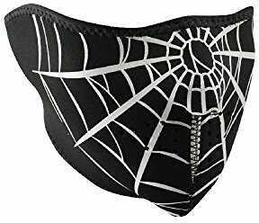 ZANheadgear Neoprene Half Mask Spider Web Md: WNFM055H