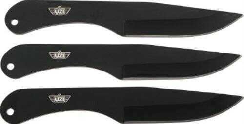 Uzi Accessories UZK-Trw-004 Throwing Knives IV Three, 8.25" Plain Black Stainless Steel