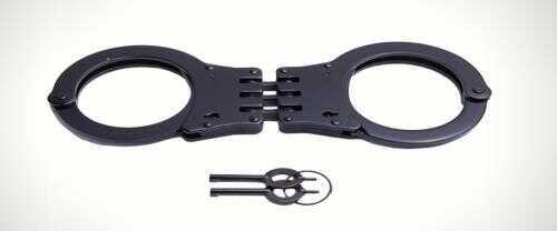 Uzi Handcuff Hinged Double-Lock - Black