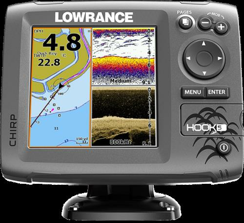 Lowrance Hook-5 Mid/High/Downscan US Can Nav+ Fishfinder