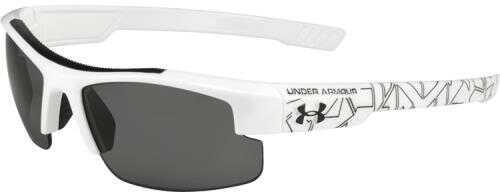 Under Armour UA Nitro L Boy's Sunglasses (Shiny White With Print) Md: 8600048-881101
