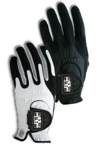 Zero Friction Mens Distance Pro GPS Golf Glove Pair, Left Hand Black & White Md: GL20001