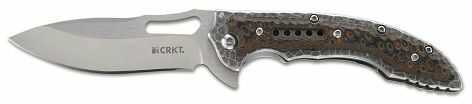 Columbia River 5460 Fossil Compact 3.41" Folding Drop Point Plain Satin 8Cr13MoV SS Blade SS W/Multi-Colored G10 Handle