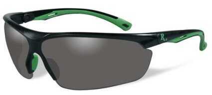 Remington Wiley X RE 500 Shooting/Sporting Glasses Black/Green Frame Smoke Gray Lens