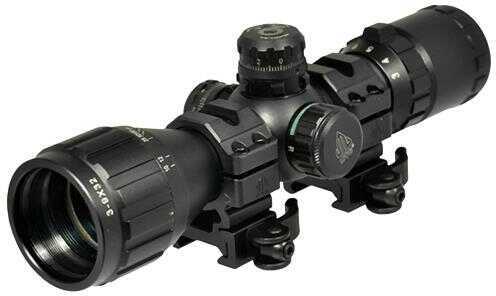 UTG SCPM392AOLW BugBuster 3-9x 32mm Obj 37.70-14.00 ft @ 100 yds FOV 1" Tube Black Finish Illuminated Red/Green Mil-Dot