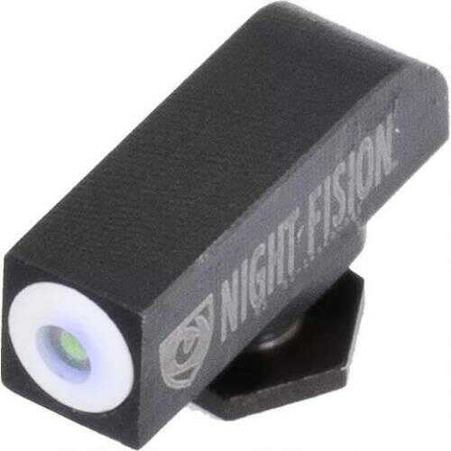 Night Fision Sight Front Square Top All for Glock Green Tritium With White Outline Black Md: GLK00101WXX