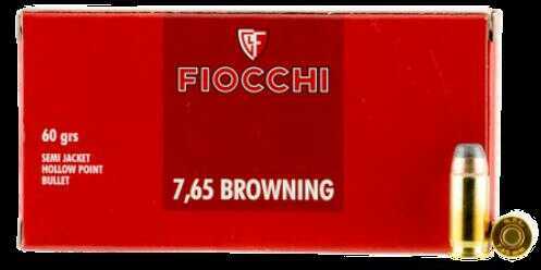 32 ACP 60 Grain Semi-Jacketed Hollow Point 50 Rounds Fiocchi Ammunition