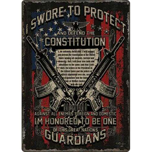Rivers Edge Embossed Guardians of Constitution Sign, 12x17 Inches Md: 1437