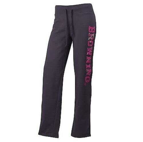 Browning Women's Sweatpants Med Nine Iron with Fuscia Logo