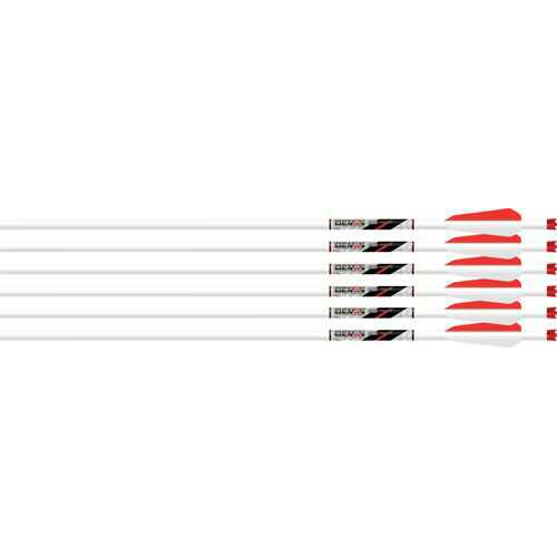 Beman XBOW ICS White Out Bolt 20-Inch Arrows 3-Inch Vanes With Talon Nock, 6-Pack