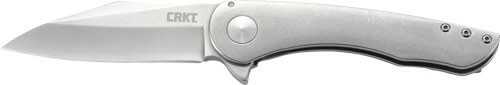 Columbia River 6130 Jettison 3.26" Modified Sheepsfoot Plain Stonewashed Stainless Steel Handle Folding