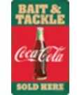 Open Road Brands Die Cut Emb Tin Bait & Tackle Coca-cola