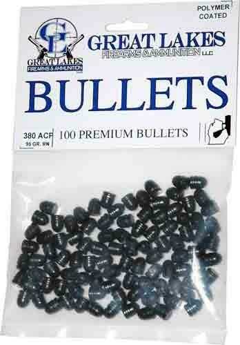Great LAKES Bullets .380 ACP .356 95 Grains Lead-RN Poly 100CT
