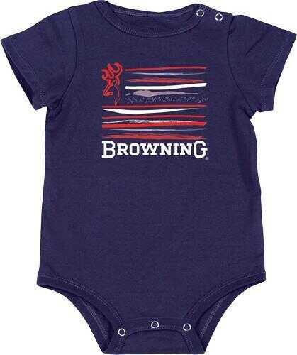Browning BABY'S Chipmunk Body Suit 12-Month Navy Blue W/Logo
