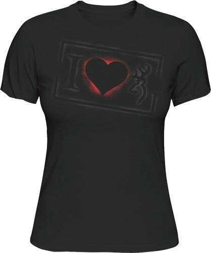 Browning WOMEN'S T-Shirt "I Heart" Small Black I-Heart Logo