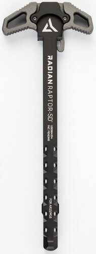 Radian Weapons R0065 Raptor Sd Ambi Charging Handle, Tungsten Gray, Gas Ported Shaft, Fits Mil-Spec AR-15/M16 Platform