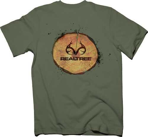 Realtree MEN'S T-Shirt "Stump" Small Military Green