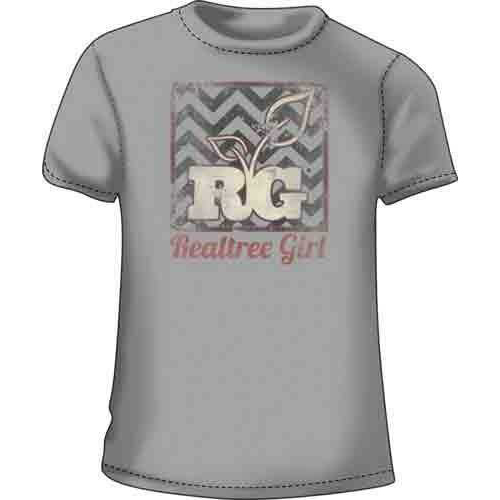 Real Tree WOMEN'S T-Shirt "Back To Chevron" Medium Silver