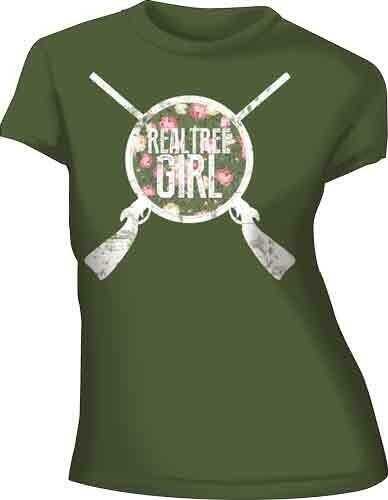 Real Tree WOMEN'S T-Shirt "Annie" Medium Fitted Military Green