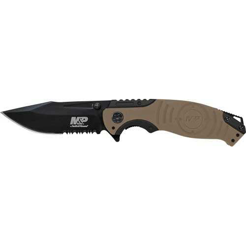 S&W Knife M&P Index Flipper 3.5" Black/Desert Tan-img-0