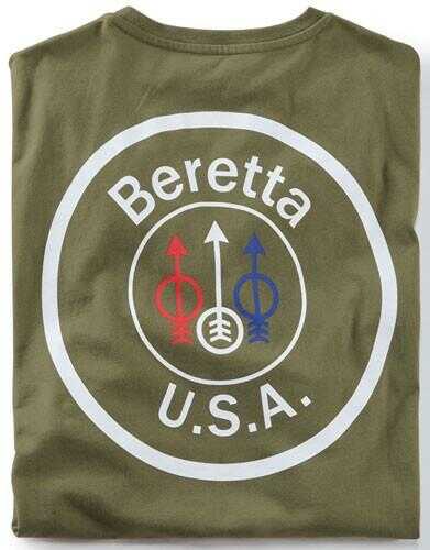 Beretta T-Shirt USA Logo 2X-Large Olive Drab Green Md: TS252T14160782X