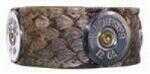 Spent Rounds Designs 12ga Leather Bracelet Snake Skin Silver/Winchester