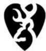 Browning Decal Heartbreaker 5" White