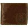 Brn BUCKMARK Wallet W/Wing Leather