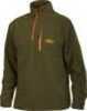 Drake Waterfowl Square Check Camp Forest Green Fleece Pullover (S)