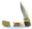 Folding Genuine Antler handle - 1 blade.  Heavy-duty rigid nylon sheath with logo included. - Blade length 3 1/4"…See for more details.