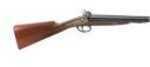 Of typical English school this side by side shotgun with 11 1/4" barrels and a single trigger, reproduces a gun made in the 1850 by Ezekiel Baker, a gunsmith in London, maker of the famous ordnance ri...