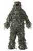 Ghillie suit allows you to blend into a surrounding and disappear in plain sight. The generous fit allows enough room to go over insulated or uninsulated apparel.