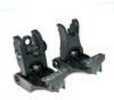 HWZ Front and Rear Sight for AR-15 M16 Flat Top Rifles Low Profile Flip-Up Set