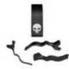 Bastion Skull Long Magazine Release Black and White Fits Ruger® 10/22® BASRGR1022-LONG-BTSKUL