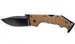Hogue Grips X1-Microflip Folding Knife Black Plain Drop Point Blade 2.75" Aluminum FDE 24177