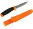 Morakniv of Sweden Orange Companion Knife 4.1" Stainless Steel Blade Black Rubber Handle - 11824 15pack