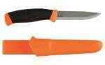 Morakniv Companion Fixed Blade Knife Stainless Steel Orange and Black Rubber Handle Sheath 4.1" 8