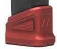 ZEV BPADEXTGLK5R for Glock compatible Base Pad 9mm Luger 17+5 Aluminum Red Finish