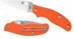 Spyderco Spy-DK Plain Edge Knife, 2.69" Blade, Orange Md: C179POR