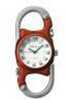 Dakota Double Clip Watch - Orange With White Dial