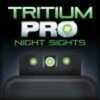 Truglo TG231F1W Tritium Pro Night Sights FN FNP-9/FNX-9/FNS-9 Steel Green w/White Outline Bl