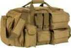 Type/Color: DUFFLE Bag/Coyote Tan Size/Finish: 24"W X 13"D X 11" H Material: 600D Polyester Other FEATURES:: Dual Pistol Mag Pouches Water Bottle Holder Large Main Compartment W/ Removable Padded DIVI...