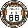 Open Road Brands Die Cut Emb Tin Sign Route 66 12"x12" Rnd