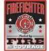 Open Road Brands Emb Tin Sign Firefighter Courage 10"x12"