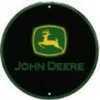 Open Road Brands Embossed Tin Sign John Deere Black 12"x12"