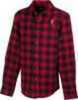 Browning Gear Youth Flannel Plaid Long Sleeve Shirt Medium Chili Pepper With Buckmark Logo