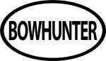 Outdoor DECALS BOWHUNTER Oval 4"X6" Black On White