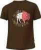 Real Tree WOMEN'S T-Shirt "Bison" Large Chocolate