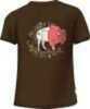 Real Tree WOMEN'S T-Shirt "Bison" 2X-Large Chocolate