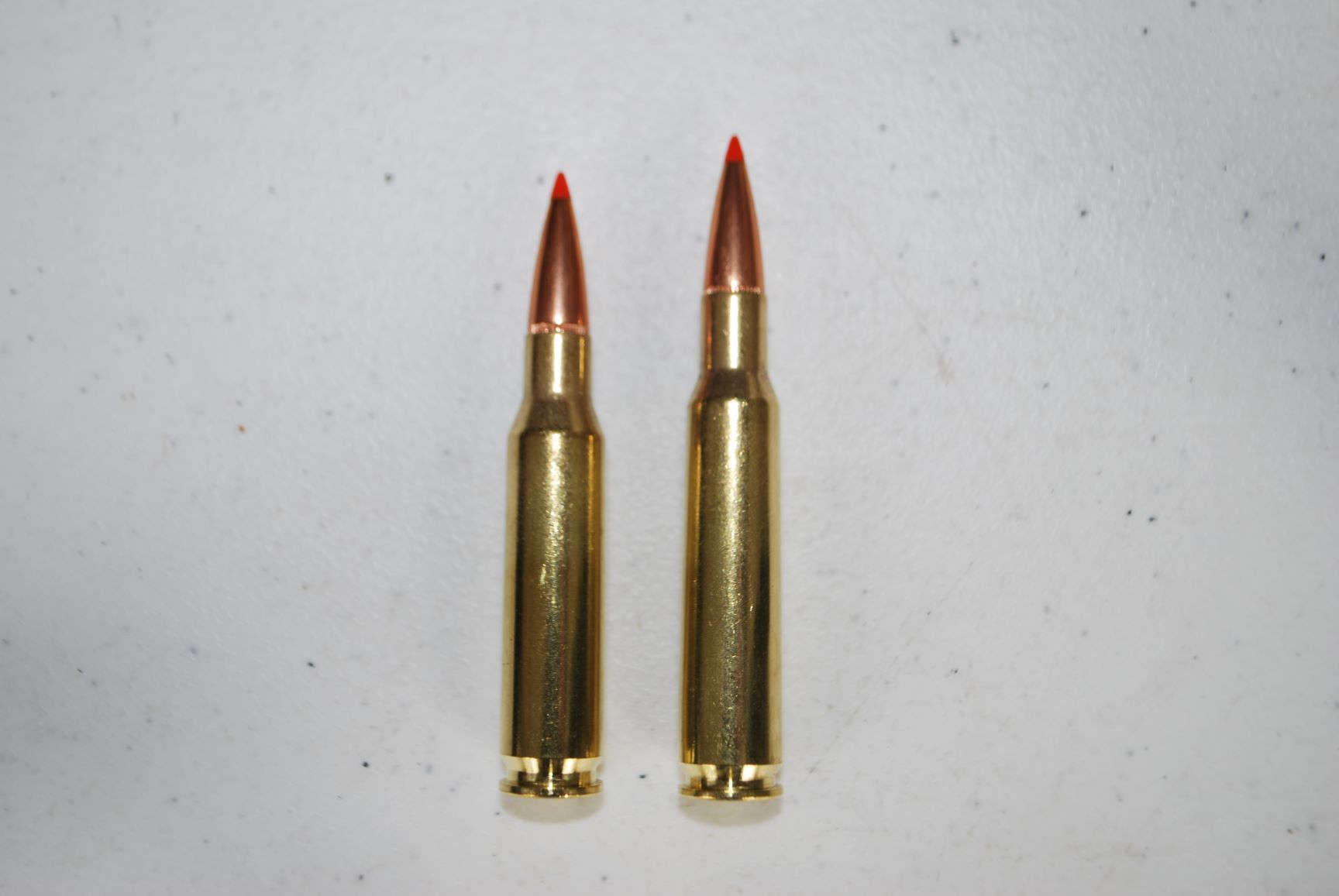 The 7mm-08 Remington with its much older ballistic twin, the 7x57mm Mauser. With greater case capacity, the 7x57 should be faster, but the two cartridges are loaded to different pressure levels. So, in all ways except for tradition, the 7mm-08 is the better of the two cartridges.